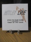 Motley Crue Signed Stick To Your Guns toast Of The Town 45-rare    Jsa Certified