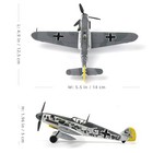 Bf-109g Messerschmitt 1 72 Metal Airplane Model Kit With Stand Wwii Diecast