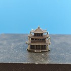 Brass Bronze Hand-carved Chinese Ancient Architecture Statue Figurine Ornaments