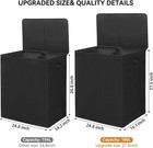 180l Double Laundry Hamper With Lid And Removable Laundry Bags  Large Dirty Clot