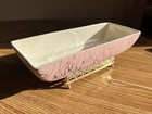 Maddux California Planter Gold Tone Stand Pink Gold Splatter Mcm Mod 13 5    Vtg