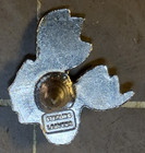 Vintage Loyal Order Of The Moose Head Sterling Silver Screw Back Pin Lapel Usa B