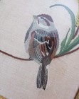 As God Watches Over Framed Crewel Embroidery Vintage Finished Bird Completed