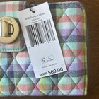 Nwt Vera Bradley Rfid Turnlock Wallet Gingham Plaid Multi Colored New Retail  69