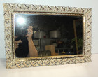 Vintage Gold Tone Filigree Hollywood Regency Vanity Mirror Tray 15 25 X 10 25