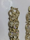 Vintage Signed Coro Rhinestone Set Necklace Bracelet Earrings Gold Tone Demi 