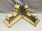 Antique 1890s Pair Wood Corbels Victorian Architectural Shelf Brackets 879-23b