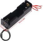 10pcs 18650 Battery Holder 1-slot 3 7v Storage Box Case With Wire Leads