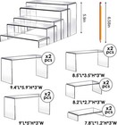 10pcs 2 Set Acrylic Risers For Display Clear Perfume Organizer Stands 