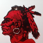Vintage Indian Motorcycle Porcelain Enamel Sign 6  X 6  Inches