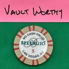 Bellagio Resort   Casino - Las Vegas Nv - Tournament Poker Chip 5 Ncv - 1 Chip