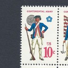 Revolutionary War Soldiers   Sailor Uniforms Mint Set Of 4 Stamps 50 Years Old 