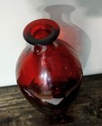 Vintage 15  Tall Red Glass Vase