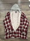 Dickies Men s Xl Red Plaid Hooded Lined Insulated Jacket Full Zip