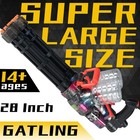 Emerbu Gatling Gel Ball Blaster Full Auto Rotating Double Tubes With Led Light