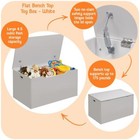 Kids Toy Box Bench - Wooden Chest With Flip-top Lid  Safety Hinges   4 5 Cubic