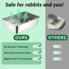 Large Rabbit Litter Box Stainless Steel Bunny Litter Pan Open Pet Litter Box    