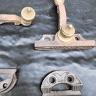 Antique 1870s Ornate Steeple Tip Iron brass Window Sash Locks Latch Hard To Find