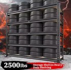 Heavy Duty 5-tier Metal Garage Shelving 2500lbs Adjustable Storage