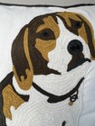 Plow   Hearth Pillow Beagle Dog Embroidery Throw Pillow Cute Hard To Find 