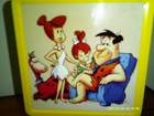 Flintstone Mini Tin Lunch Box 5 5  Tall 5 5  Wide Rare Hanna Barbera
