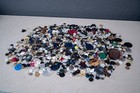 Mixed Lot Antique Buttons In Vintage Tin Metal Shell Rhinestone Plastic