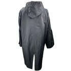 Jo Lab Women s Black Snap Button Long Sleeve Hooded Rain Coat Trench Jacket Sz M