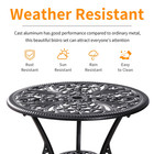 3 Piece Outdoor Bistro Set  All Weather Cast Aluminum Patio Dining Table And Cha