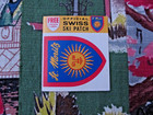 Vintage St  Moritz Ski Patch Sticker From Swiss Chocolate Flavored Ovaltine