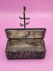 Rare Vtg 1800s Victorian Art Nouveau Quadrupleplate Vanity Box Meriden B Co 127 