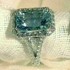 Vintage Art Deco Antique 4 90 Ct Aquamarine Wedding Ring 925 Sterling Silver
