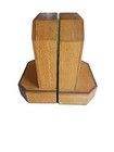 Vintage Wood Bookends Set