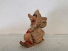 Hand Carved Buck Toothed Troll  Henning Norway Skier