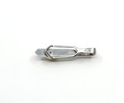 Vintage Engraved Akoya Saltwater Cultured Pearl Sterling Tie Bar Retro Japanese