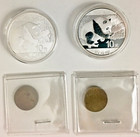  4 Lot   world Coins  Original Coinage  china Silver Collection 