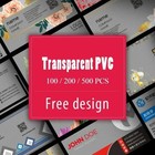 200 Transparent Pvc Business Card Colorful Printing Personalized Free Shipping