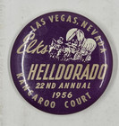 Lot Of 2 Vintage 1956   1957 Las Vegas Elks Helldorado Kangaroo Court Pinbacks