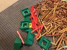 Vintage Lincoln Logs Huge Lot Of 750   Pieces And Misc Great Mix Roofs Etc 