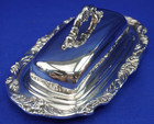 Reed   Barton King Francis 1690 Covered Butter Dish With Glass Liner  9   ge2 