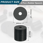 2pack Thick Rubber Spacer 2 Inch Od X 1 2 Inch Id X 2 Inch Thickness