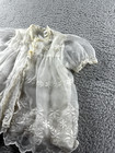Phyllis Baby Wear Vintage Baptism Infant Dress Sheer Embroidered Doily Lace Slip
