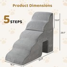 5 Non-slip Step Pet Stair Memory Foam In outdoor Dog Cat Ladder Door Opening