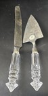 Cake Server Set 24  Lead Crystal Handles With Silver Plating Made In Poland