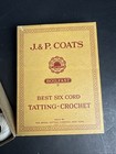 J   P Coats Boilfast Best Six Cord Tatting- Crochet Thread With Original Box