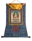 Chongapa Masterpiece Gold Tibetan Thangka Painting - Silk Brocaded Buddhist Art