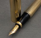 Solid Brass Fountain Pen Gold Nib Luxury Writing Pen Heavy Duty Metal Ink Pen