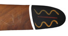 Vintage Australian Aborigine Decorative Hand Painted Wooden Boomerang Preowned