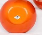  set Of 6  Vtg All W  Stickers Emalox Norway Orange Enamel Aluminum Bowls  Mcm
