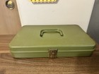 Vintage Wil-hold Sewing Thread Organizer Box Avocado Green Wilson Mfg  Usa