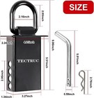 4 Pack Stake Pocket D Ring Heavy Duty Adjustable Trailer Stake Pocket black